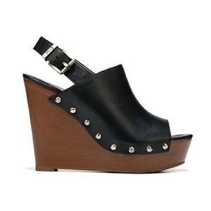 CIRCUS SAM EDELMAN Studded Slingback Sandal Wedge Platform Heels Size 8